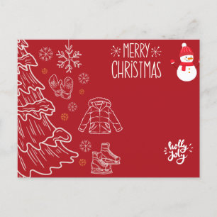 Weihnachtsmagie: Freuen Sie sich auf Weihnachtskar Postkarte