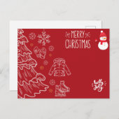 Weihnachtsmagie: Freuen Sie sich auf Weihnachtskar Postkarte (Vorne/Hinten)