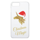 Weihnachtsmagie Gold Einhorn Case-Mate iPhone Hülle (Rückseite)