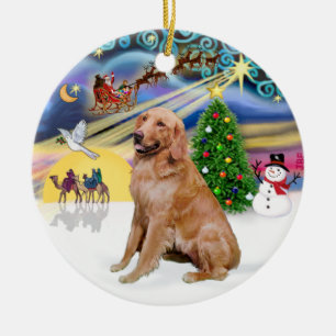Weihnachtsmagie - Golden (B1) Keramik Ornament