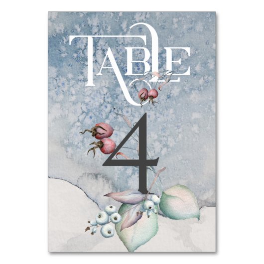 Weihnachtsmagie/Hochzeitsempfangstisch #4 Tischnummer (Vorderseite)