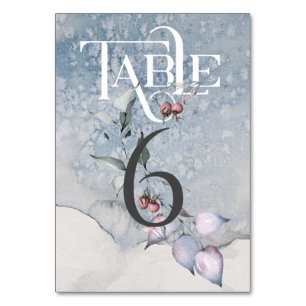 Weihnachtsmagie/Hochzeitsempfangstisch #6 Tischnummer