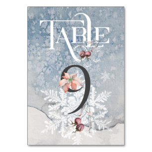 Weihnachtsmagie/Hochzeitsempfangstisch #9 Tischnummer