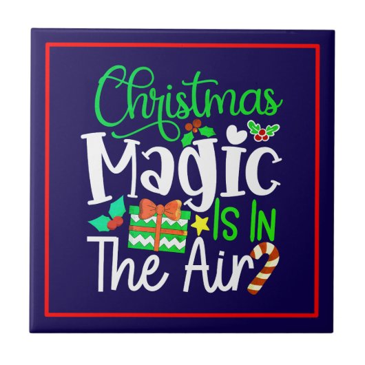 Weihnachtsmagie ist in der Luft-67876 Fliese (Vorderseite)