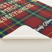 Weihnachtsmagie Karierter Familienname Sherpadecke (3/4)