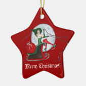 Weihnachtsmagie Keramikornament (Links)