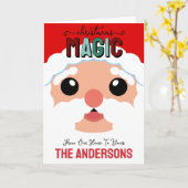 Weihnachtsmagie mit dem Weihnachtsmann Custom Karte (Gelbe Blume)