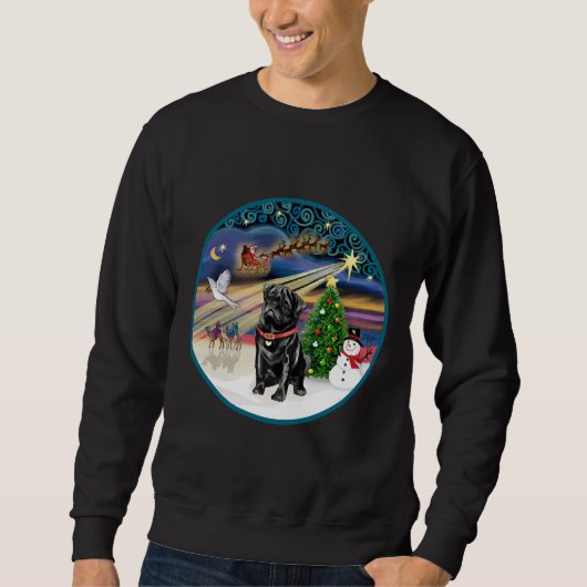 Weihnachtsmagie mit einem klassischen Black Mops T Sweatshirt (Vorderseite)