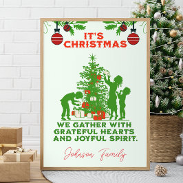 Weihnachtsmagie Personalisierte Begrüßung Poster