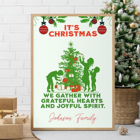 Weihnachtsmagie Personalisierte Begrüßung Poster