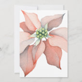 Weihnachtsmagie/ Poinsettia Bouquet Wedding Ankündigung (Rückseite)