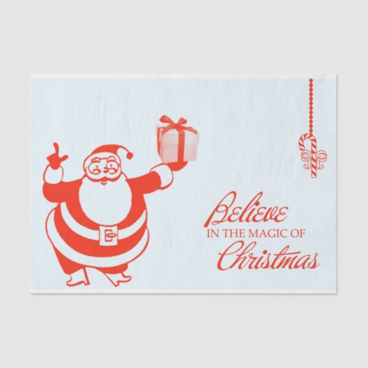 Weihnachtsmagie Santa Seidenpapier (Vorderseite)