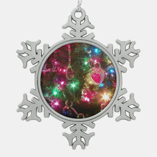 Weihnachtsmagie Snowflake Ornament (Vorderseite)