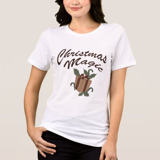 Weihnachtsmagie Tri-Blend Shirt (Vorderseite)