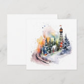 "Weihnachtsmagie und wunderbare Ausblicke" Mitteilungskarte (Vorne/Hinten)