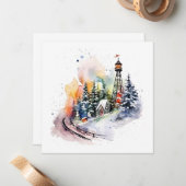 "Weihnachtsmagie und wunderbare Ausblicke" Mitteilungskarte (Vorderseite/Rückseite Beispiel)