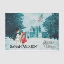 Weihnachtsmagie Vintages Tissue Paper Seidenpapier