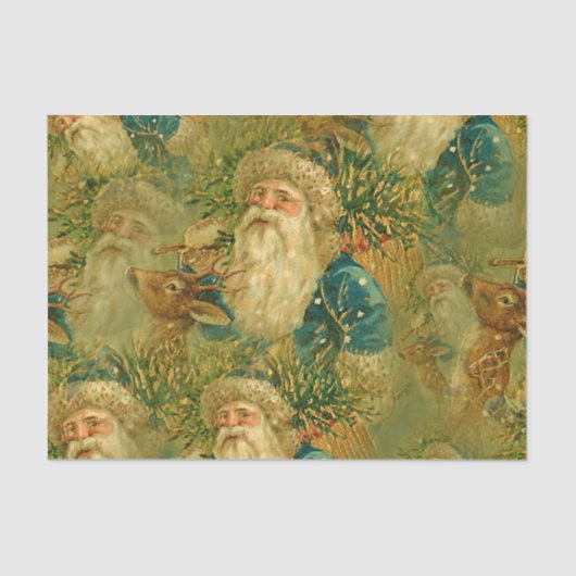 Weihnachtsmagie Vintages Tissue Paper Seidenpapier (Vorderseite)