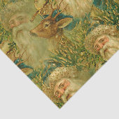 Weihnachtsmagie Vintages Tissue Paper Seidenpapier (Ausschnitt)