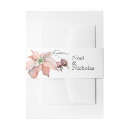 Weihnachtsmagie/ Wasserfarbe Poinsettia/personalis Einladungsbanderole