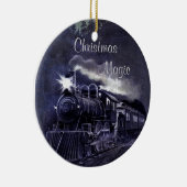 Weihnachtsmagischer Vintager Zug Keramikornament (Rechts)