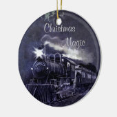 Weihnachtsmagischer Vintager Zug Keramikornament (Links)