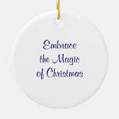 Weihnachtsmagischer Vintager Zug Keramikornament (Hinten)