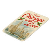 Weihnachtsmagnet - aus Chicago mit Liebe Magnet (Linke Seite)