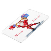 Weihnachtsmagnet Geschenk Bodybuilder Santa Fun Magnet (Linke Seite)