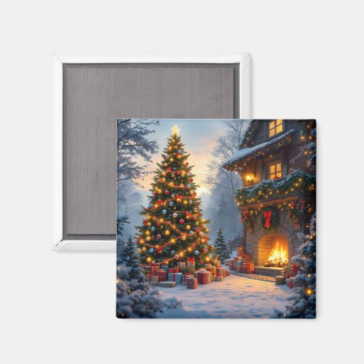 Weihnachtsmagnet im Freien Magnet (Vorderseite/Rückseite)
