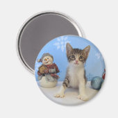 Weihnachtsmagnet - Katze / Kitten Magnet (Vorderseite/Rückseite)