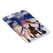 Weihnachtsmagnet mit Gnomes Music Band Magnet (Rechte Seite)