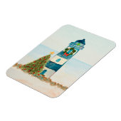 Weihnachtsmagnet mit Leuchtturm Magnet (Linke Seite)