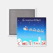 Weihnachtsmagnet - Santa von Jonathan O'Neill Magnet (Vorderseite/Rückseite)