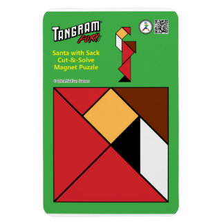 Weihnachtsmagnete von Tangram - Santa & Sack of To Magnet
