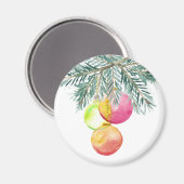 Weihnachtsmagnete Watercolor Baubles Magnet (Vorderseite/Rückseite)
