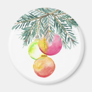 Weihnachtsmagnete Watercolor Baubles Magnet
