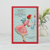 Weihnachtsmail Vintage Grußkarte Feiertagskarte (Stehend Vorderseite)