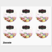 Weihnachtsmakaroon-Kekse-Sprinklen backen von Runder Aufkleber (Blatt)