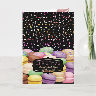 Weihnachtsmakronenkekse sprinklerartig backen feiertagskarte