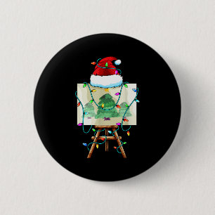 Weihnachtsmaler-Design _ Santa Xmas-Maler Künstler Button
