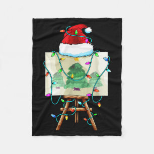Weihnachtsmaler-Design _ Santa Xmas-Maler Künstler Fleecedecke