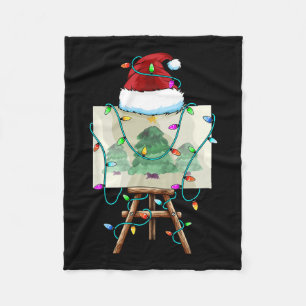 Weihnachtsmaler Design Weihnachtsmaler Künstler Fleecedecke