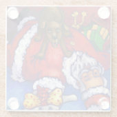 Weihnachtsmalerei Glasuntersetzer (Rückseite)