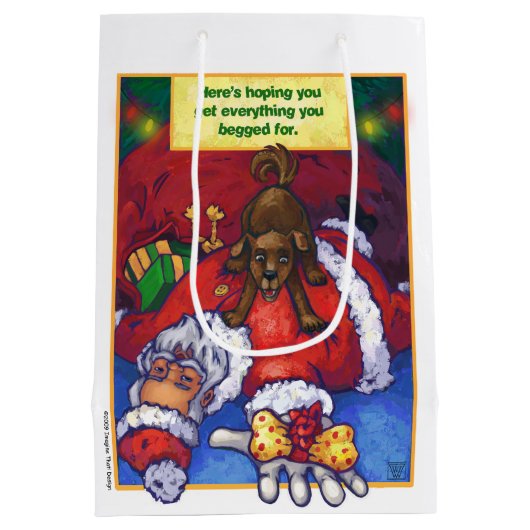 Weihnachtsmalerei Mittlere Geschenktüte (Rückseite)