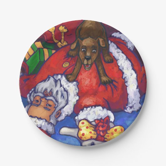 Weihnachtsmalerei Pappteller (Vorderseite)