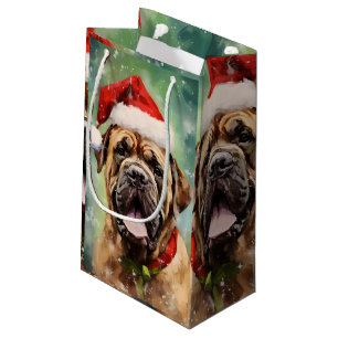Weihnachtsmalerei von Mastiff Kleine Geschenktüte