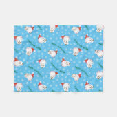 Weihnachtsmaltesisch Fleecedecke (Vorderseite (Horizontal))