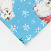 Weihnachtsmaltesisch Fleecedecke (Ecke)