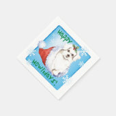 Weihnachtsmaltesisch Serviette (Ecke)